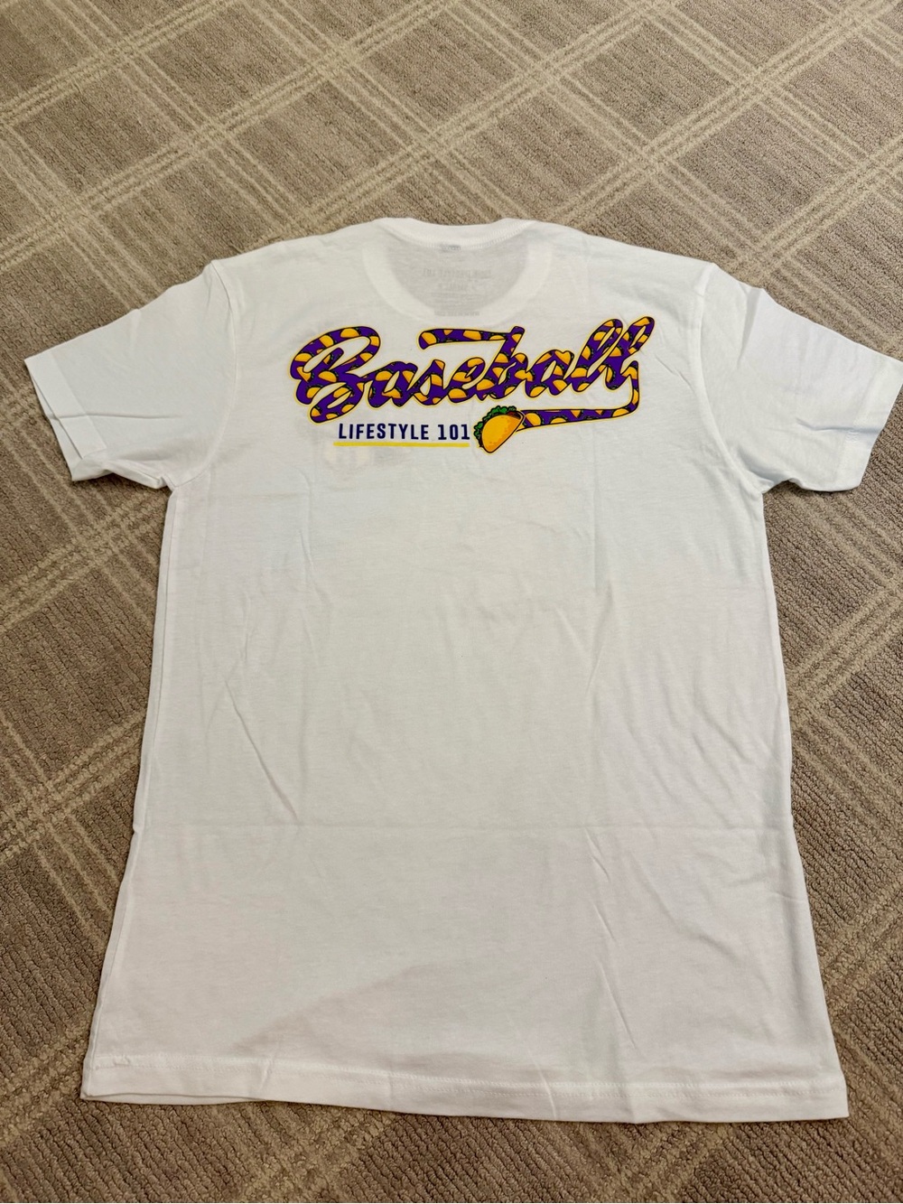 Baseball Lifestyle 101 White Taco Baseball Tee